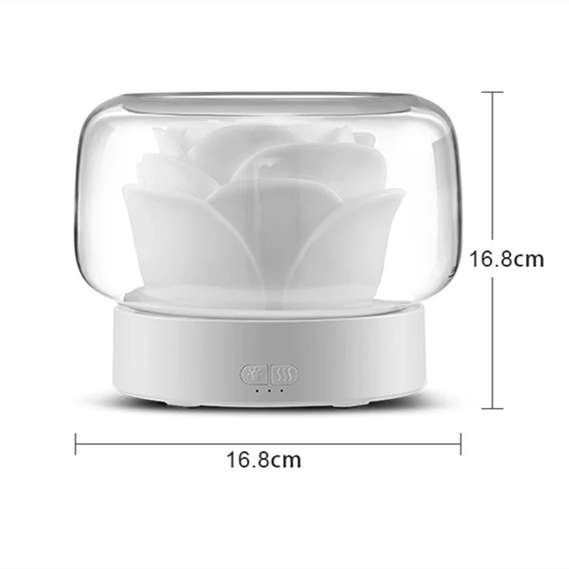 Diffuseur d'arôme sans BPA 400ML, huile essentielle de vue sur la montagne, diffuseur d'aromathérapie avec lampe LED chaude et colorée, humidificateur